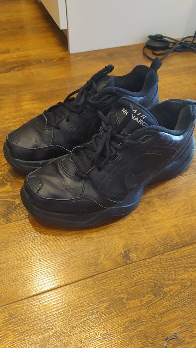 Nike Air Monarch Iv Black On Feet Off 59 Yaren Com