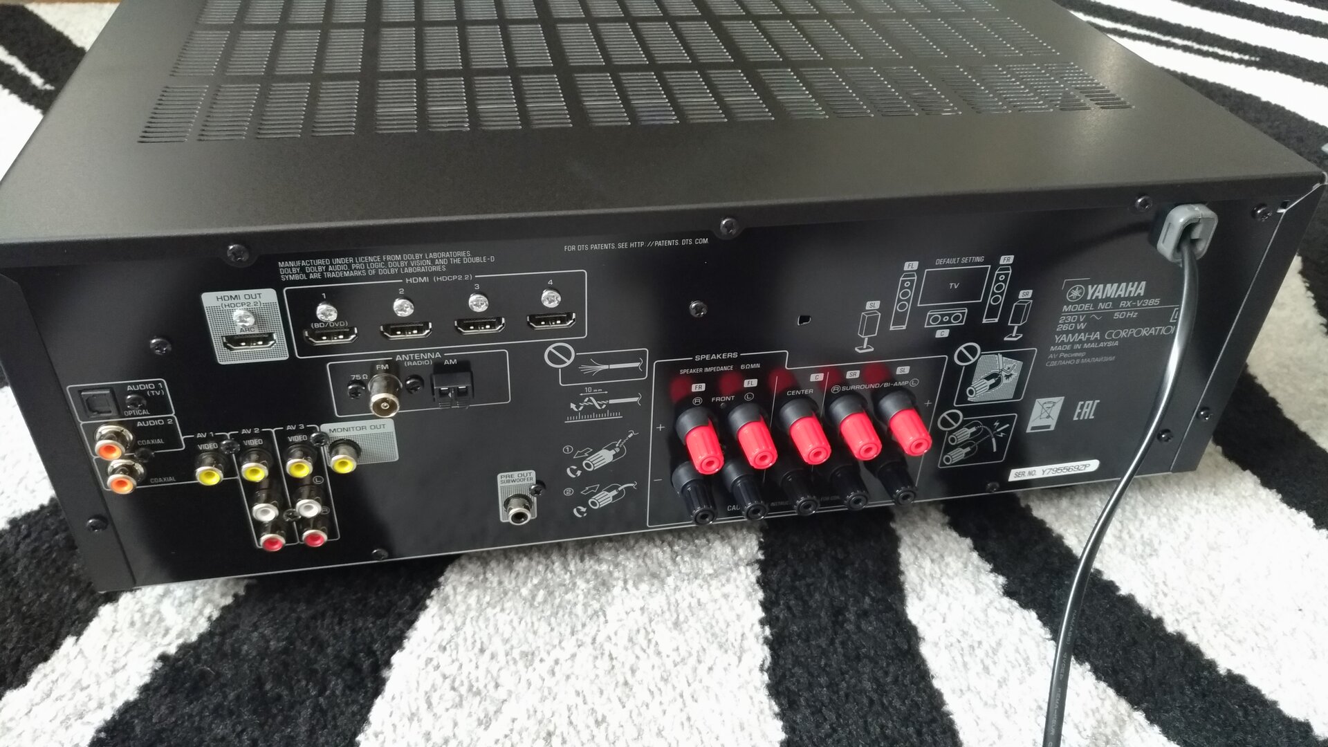 Стоит ли покупать AV-ресивер YAMAHA RX-V385 black - 11 отзывов на ...