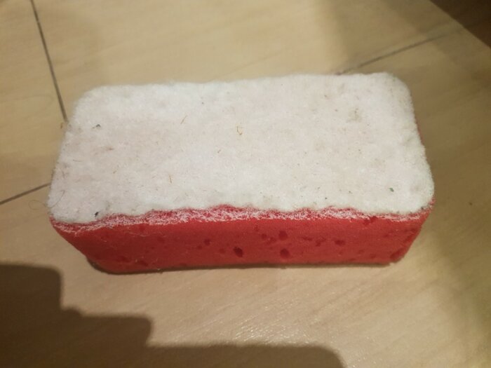 Губка для ванной Paclan Practi Crystal, бежевый/розовый - фото № 2 от пользователя  anonymous