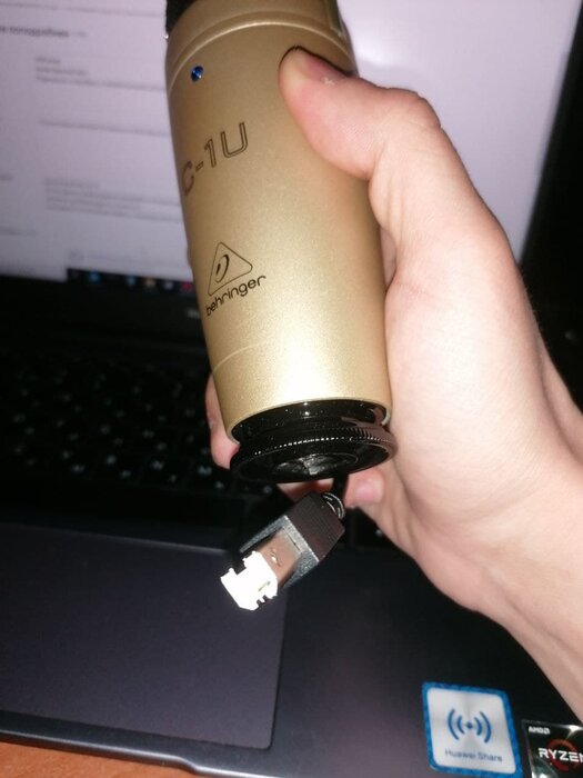 Микрофон BEHRINGER C-1U USB, золотистый - фото № 2 от пользователя  fivty_some_one