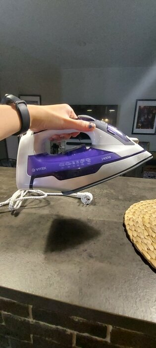 Утюг VITEK VT-1257, фиолетовый/белый - фото № 3 от пользователя  Екатерина Ж.