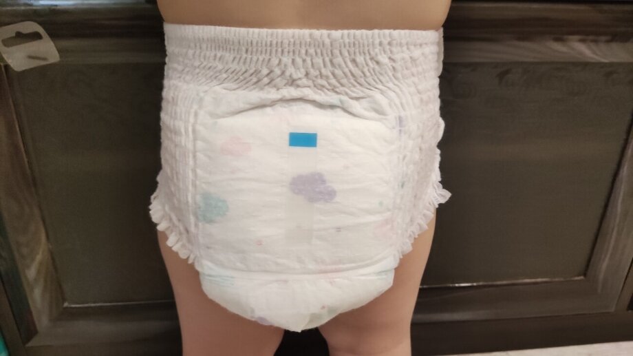 Girl Wearing Pampers