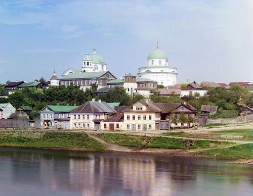 Вот так выглядел монастырский комплекс в середине XX века.