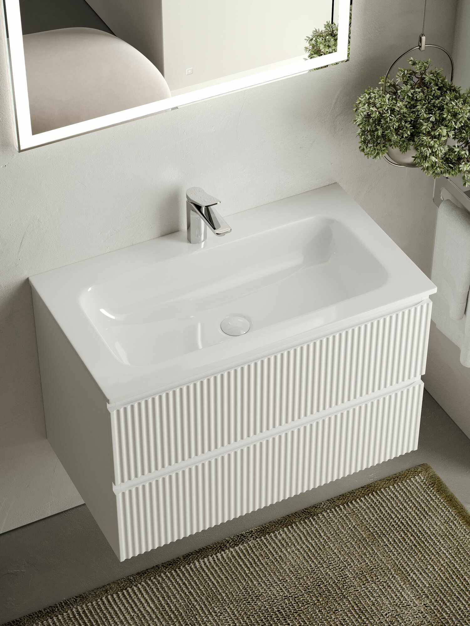 Тумба под раковину Sancos Snob R 80 SNR80W bianco - фото №5