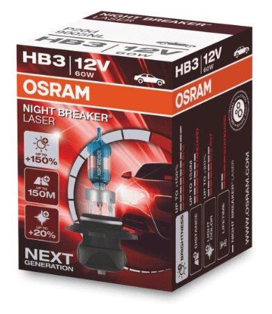 Автолампа HB3 12V 60W (P20d) Night Breaker Laser +150% (1 шт) 9005NL OSRAM OSRAM 9005NL