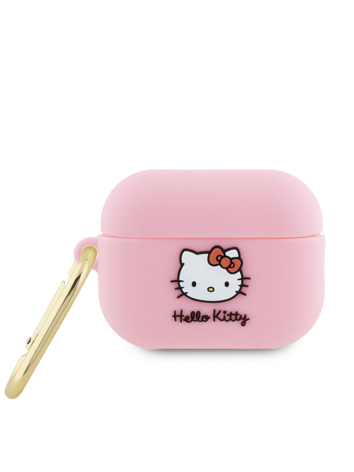 Hello Kitty для Airpods Pro 2 чехол Liquid silicone 3D Rubber Kitty Head Pink