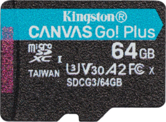 Карта памяти Kingston Canvas Go! Plus microSDXC 64Gb Class10 SDCG3/64GB (+ adapter)