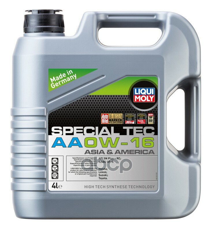 Liqui moly Liquimoly 0W16 Special Tec Aa (4L)_Масло Мотор! Синт Api Sn Plus + Rc Ilsac Gf-5