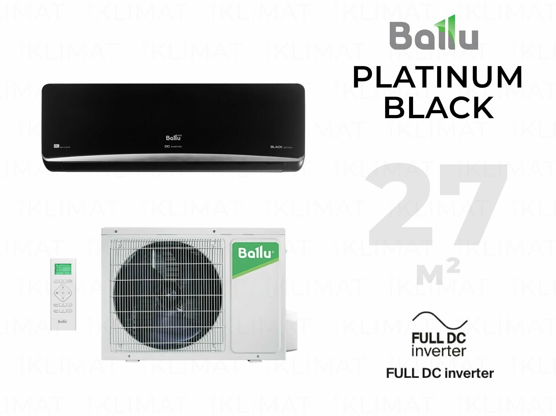 Настенный кондиционер Ballu Platinum BSPI-13HN1/BL/EU