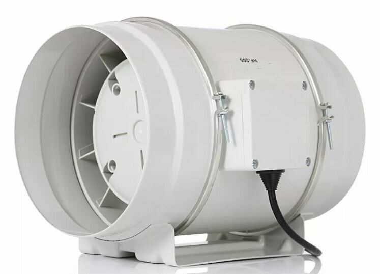 Малошумный канальный вентилятор Dastech HF-200PE (производительность 1250 м³/час, давление 746 Па, уровень шума 63 Дб) - фотография № 6