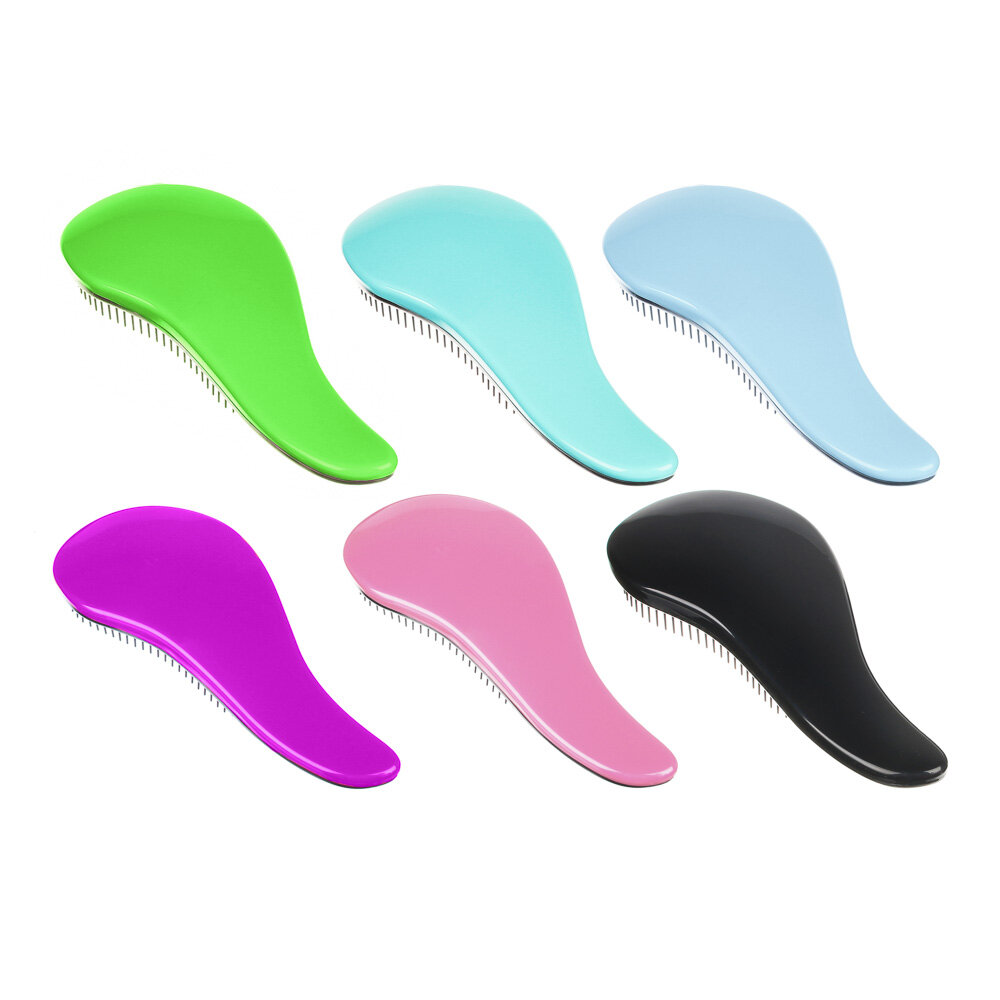 фото ЮНИLOOK Расческа массажная Проф, пластик, 14,5x6см, 6 цветов, 12 штук