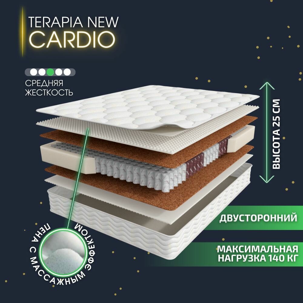 Анатомический матрас с независимыми пружинами Terapia New Cardio 120х195