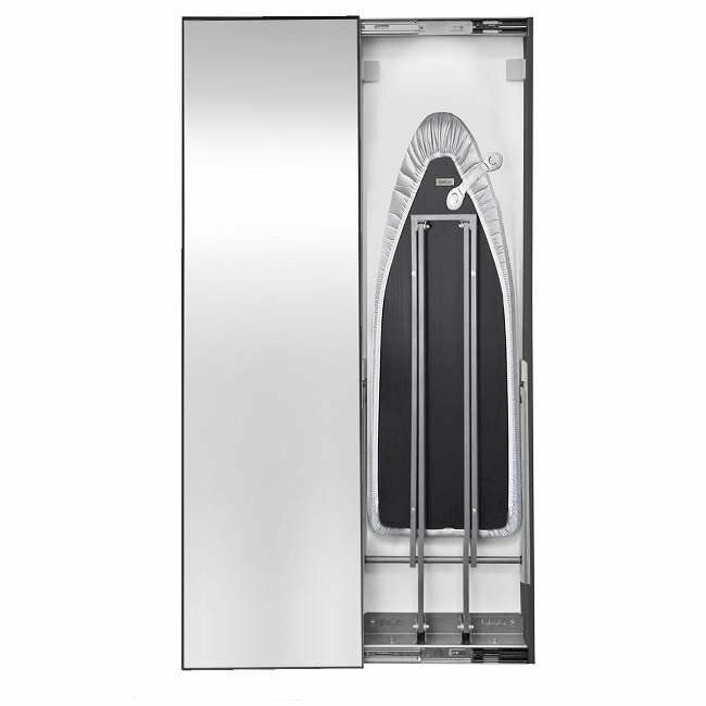 фото Настенный шкаф-купе с гладильной доской-трансформером Табула S купе (левый), венге