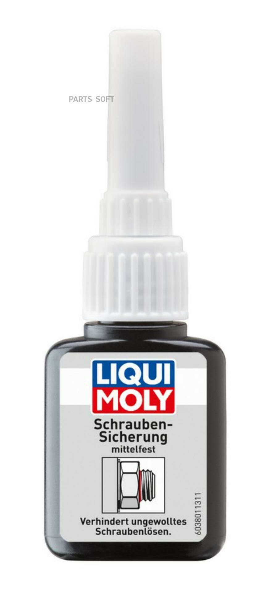 LIQUI MOLY 3801 7653 LiquiMoly Ср-во д/фиксации винтов (ср.фикс.) Schrauben-Sicherung mittelfest (001)