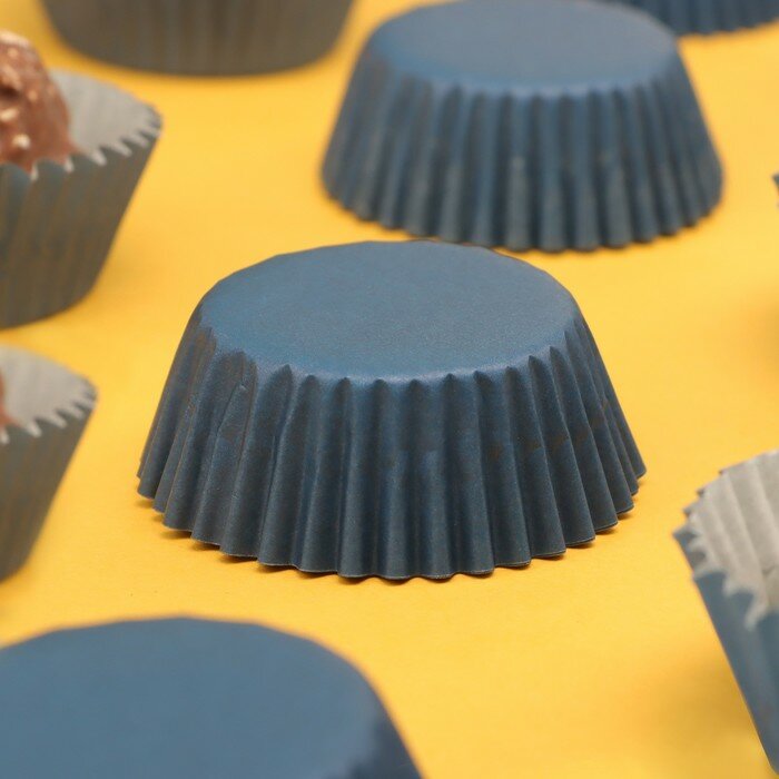 фото Форма для выпечки синяя, 3,5 х 2 см - 300 шт.