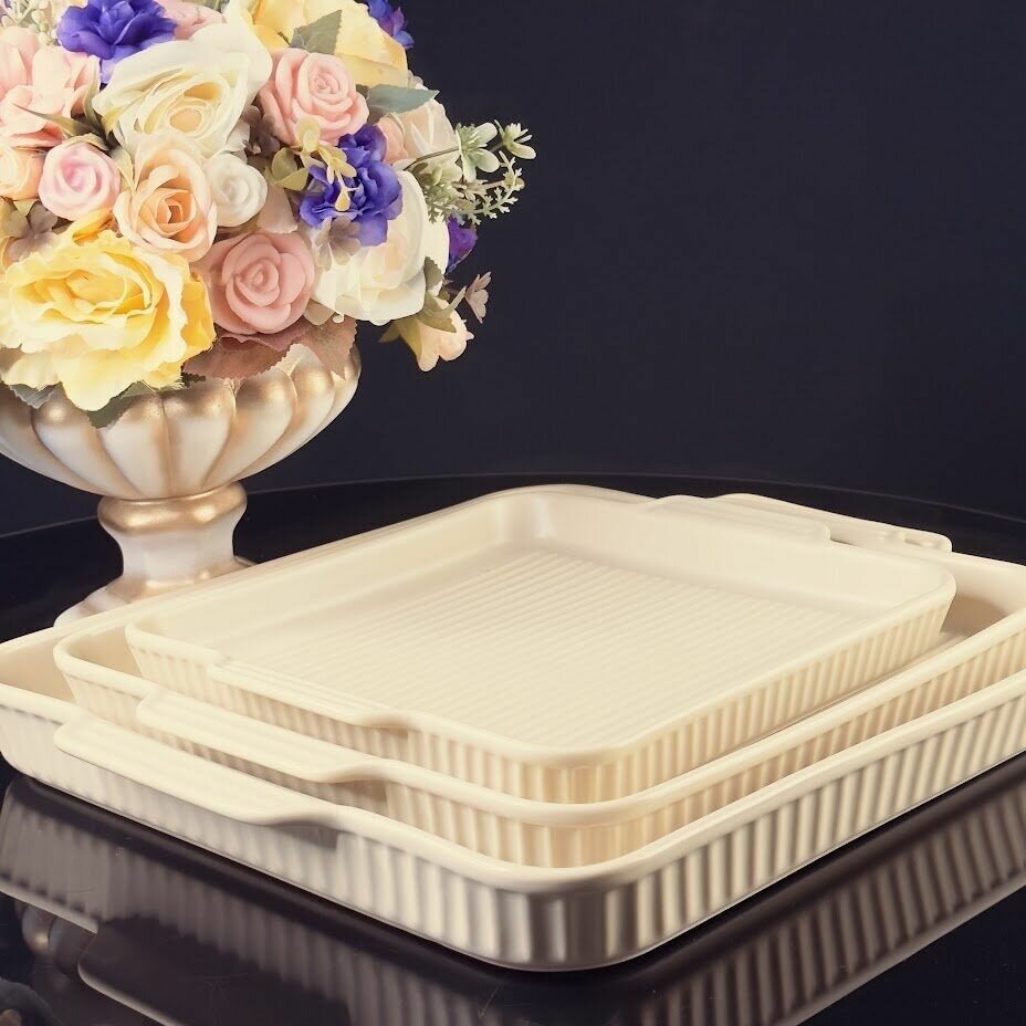 фото Квадратное блюдо для запекания Ленарди 25см, фарфор