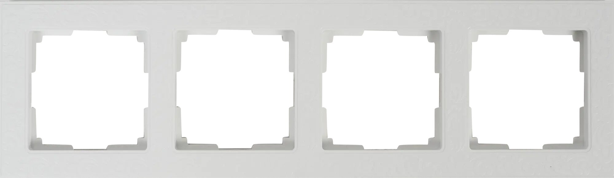 фото Рамка для розеток и выключателей Werkel Flock 4 поста, цвет белый