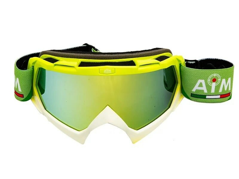 Очки кроссовые AiM (PRO) Black-Yellow Glossy