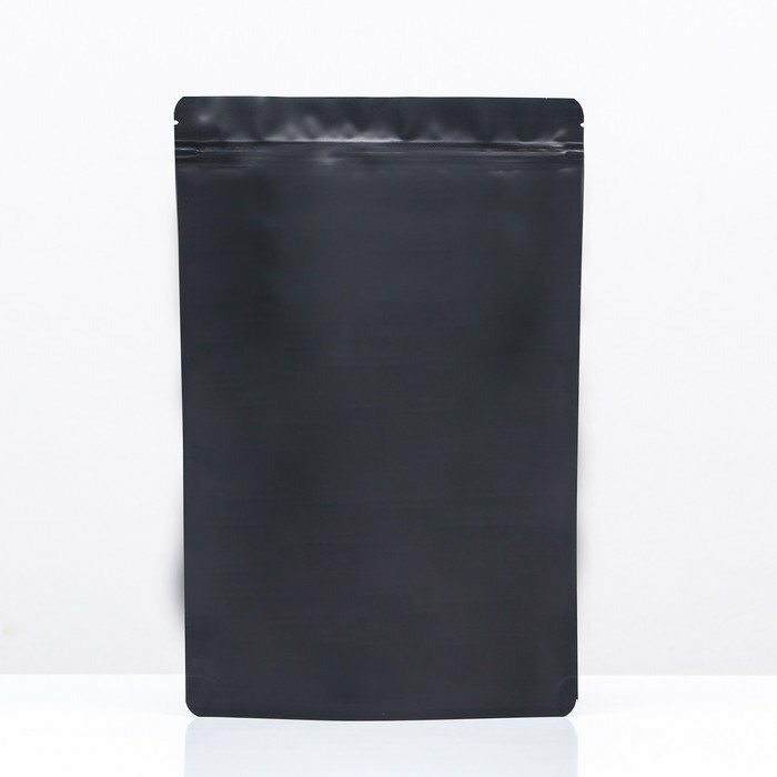 Пакет дой-пак, матовый,черный, 20 х 30 х 5 см (комплект из 50 шт) - фотография № 1