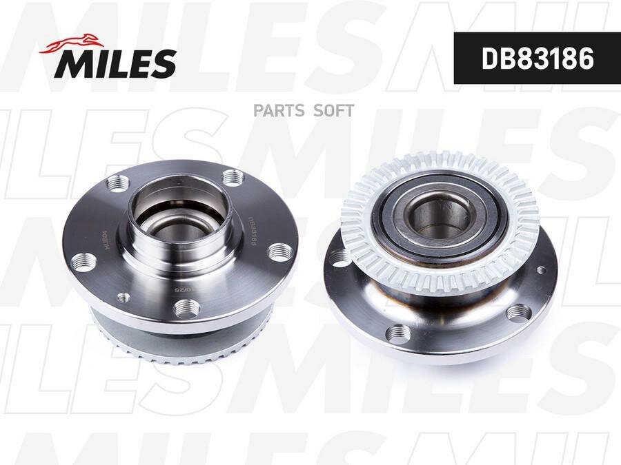 MILES DB83186 Ступица коеса задняя с подшипником AUDI A4 II-III 01-09 (SKF VKBA3606)