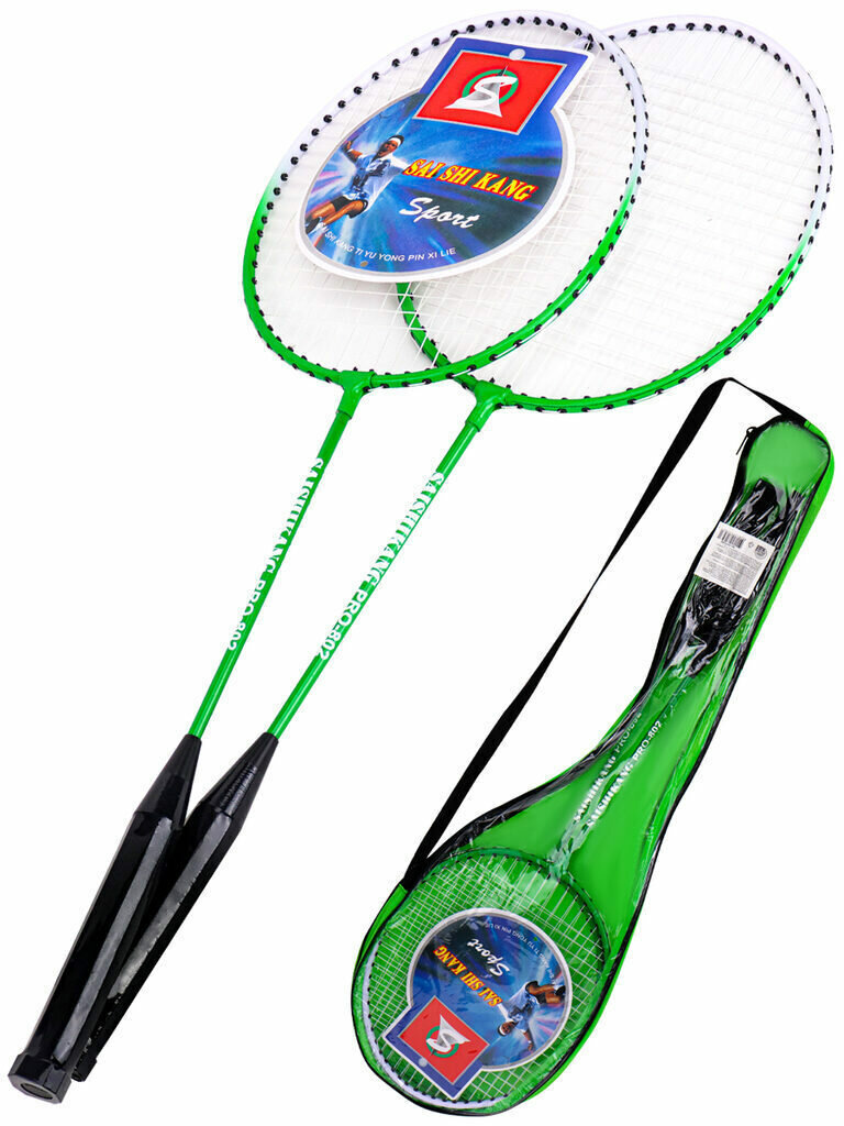 фото Ракетки для бадминтона 2шт, металл, в чехле