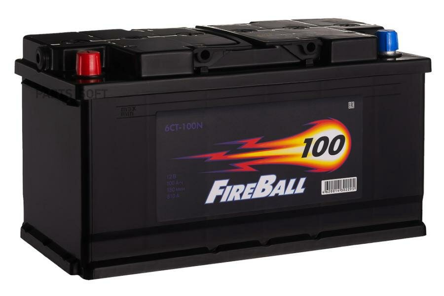 Акб 100 Fire Ball (En810) Дшв 353Х175х190 Залит FireBall арт. 600 119 020