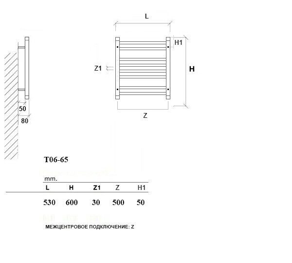 Quadro Bone Электрический полотенцесушитель ET06 60x50 см Черный - фотография № 3