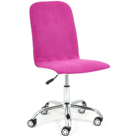 Кресло офисное TETCHAIR RIO флок/кож/зам, фиолетовый/белый, 138/36-01