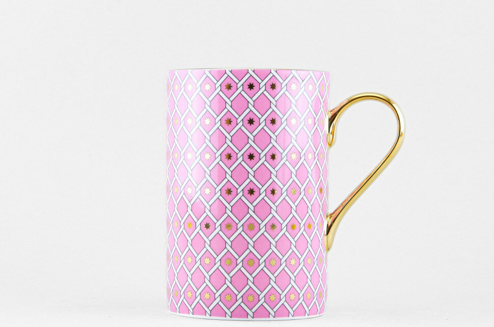 фото Бокал из костяного фарфора Императорский фарфоровый завод ИФЗ ф.Идиллия "Коралл2" 400 мл