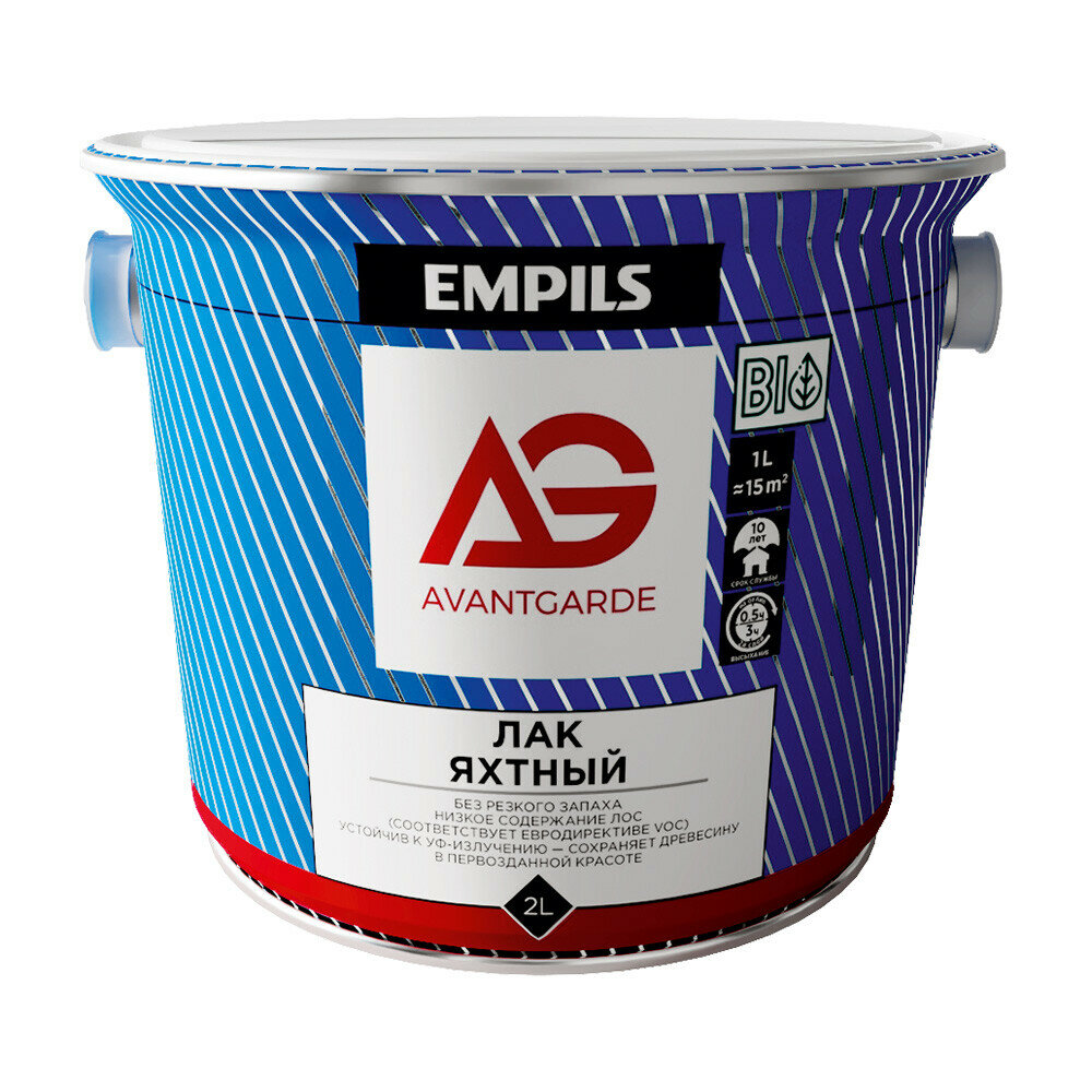 фото Лак яхтный Empils AvantGarde бесцветный 2 л полуматовый