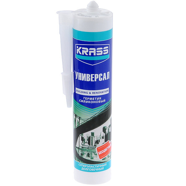 фото Герметик бесцветный 8306710/6710 KRASS 300мл универсальный силиконовый (Carina Silicones) (2 шт. в комплекте)