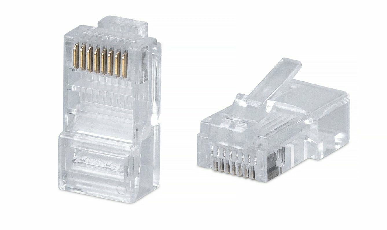 8P8C Коннектор RJ-45 под витую пару, категория 5e, универсальный (100 шт)