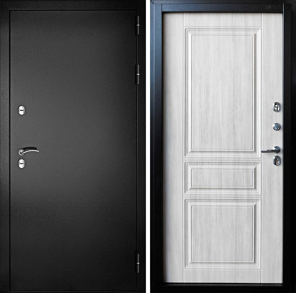 Дверь входная металлическая с терморазрывом Термаль Классика Ларче Капучино Paputin's Doors 860 х 2050 мм Левая