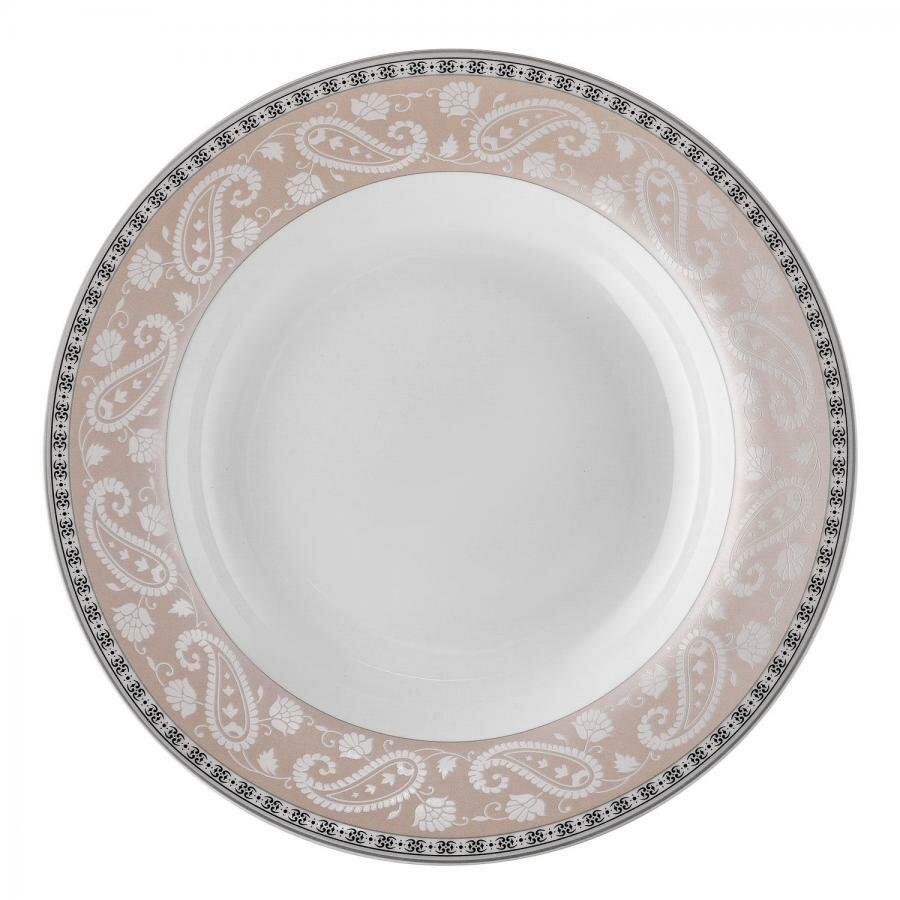Тарелка суповая Esprado Arista Rose 23см костяной фарфор