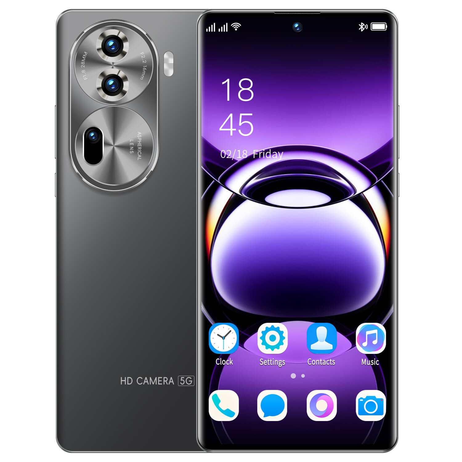 Смартфон MAIMEITE Reno 11 Pro 512ГБ, 12ГБ ОЗУ, Android 13, 5G, 8 ядер, 2,3 ГГц, черный