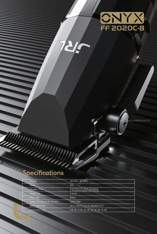 JRL ONYX Fresh Fade FF2020C-B Clipper Onyx машинка для стрижки волос - фотография № 12
