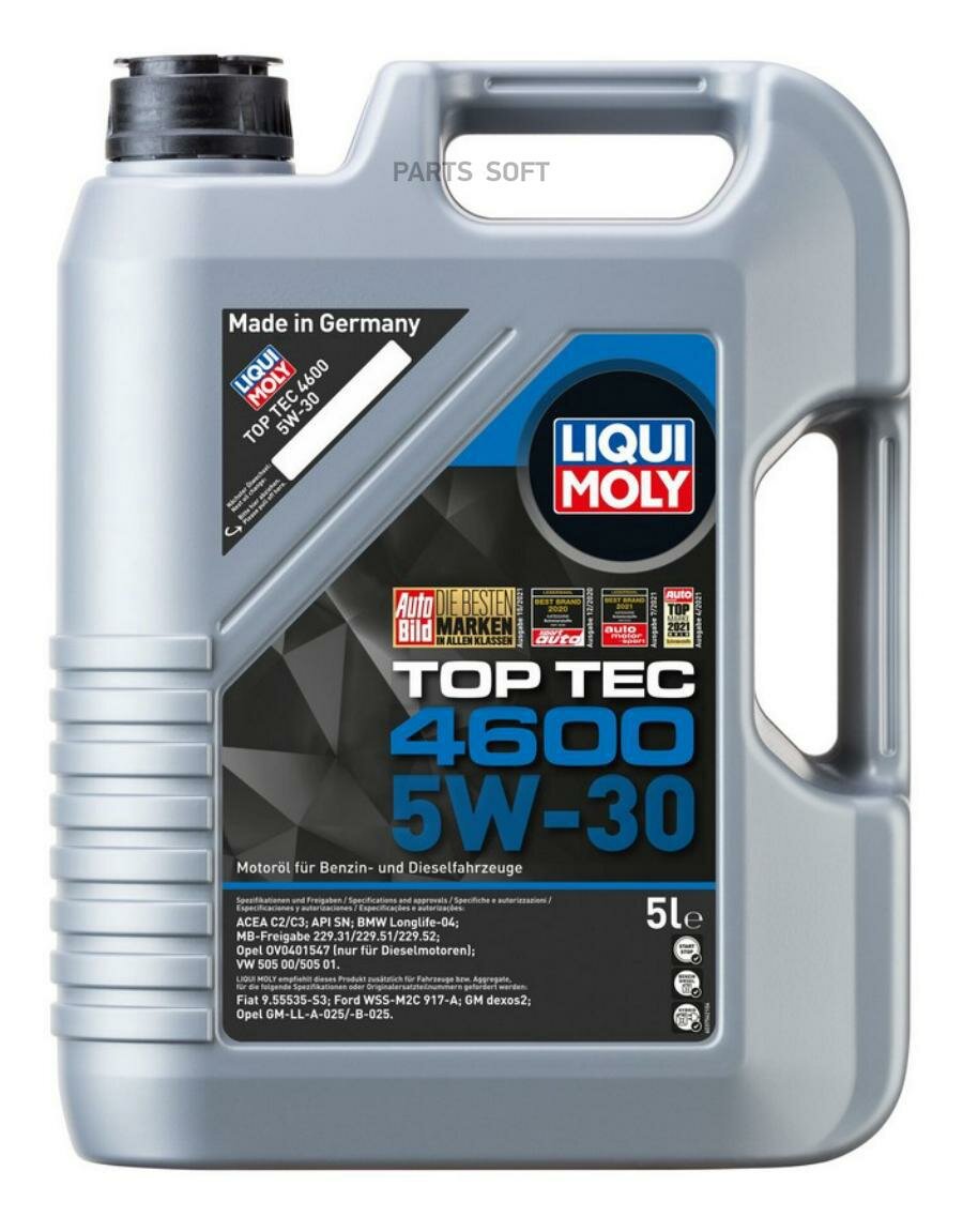 Моторное масло LIQUI MOLY Top Tec 4600 5W-30 1л. синтетическое [8032] - фото №1