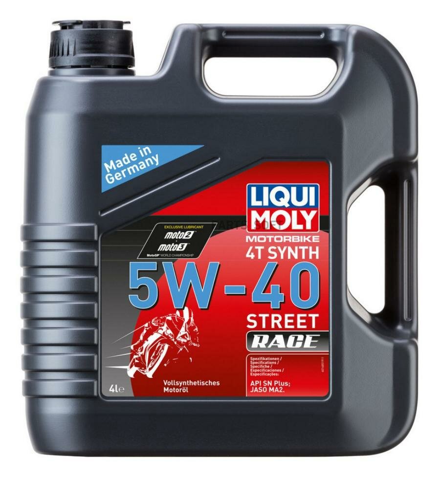 Моторное мото масло LIQUI MOLY Racing Synth 4T 5W-40 SL;A3-04;MA-2, 1 л, синтетическое (2592) - фото №1