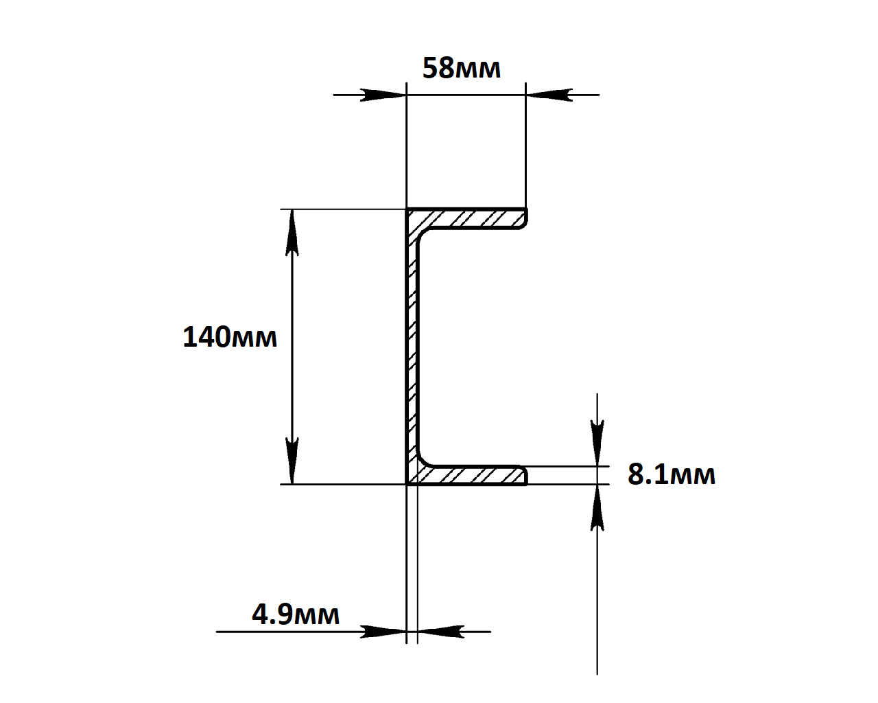 Швеллер 14 У