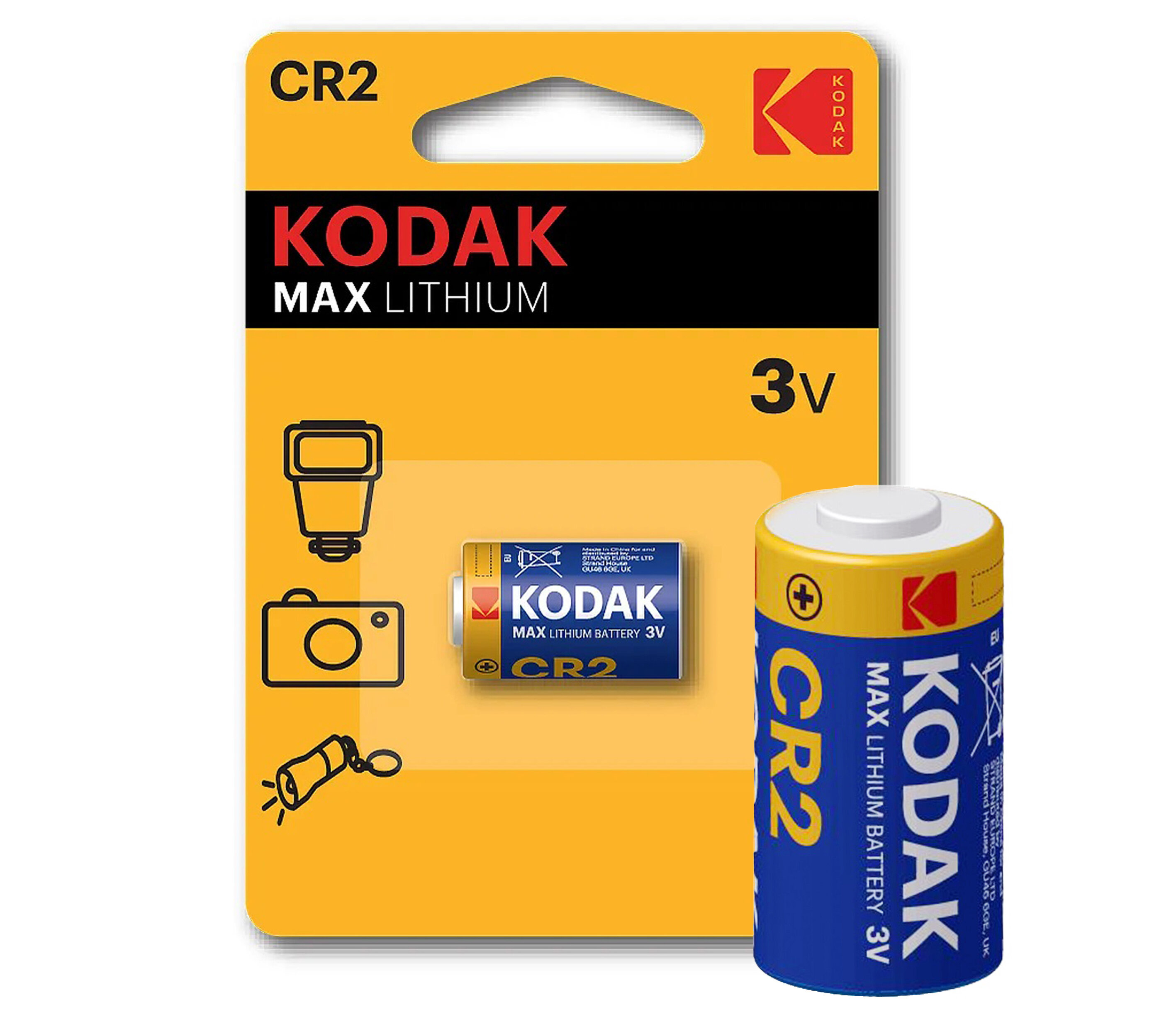 Батарейка KODAK CR2 MAX LITHIUM литиевая, 1 шт