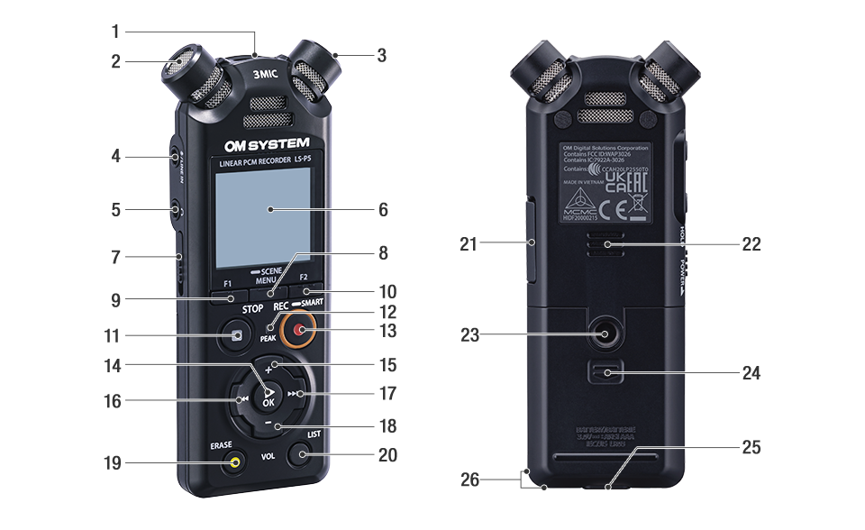 Рекордер OM SYSTEM LS-P5 серебристый