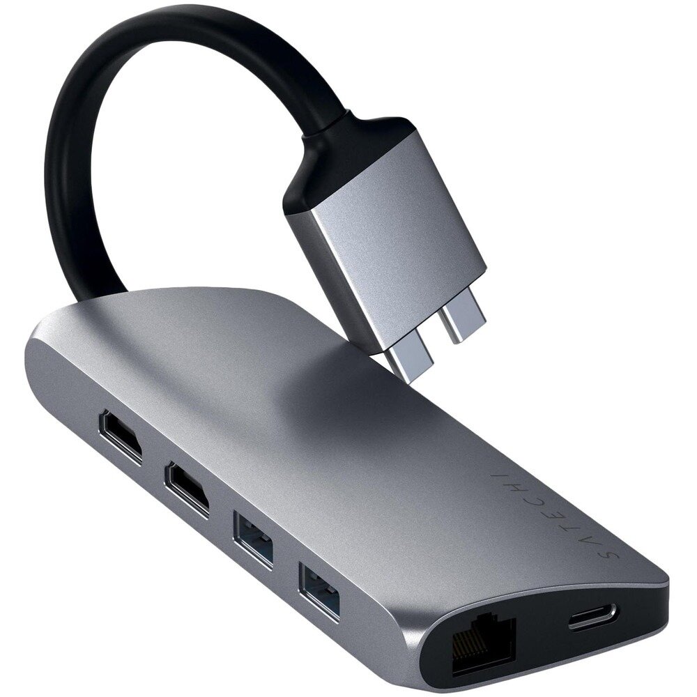 Satechi Dual Multimedia Adapter для Macbook, серый космос