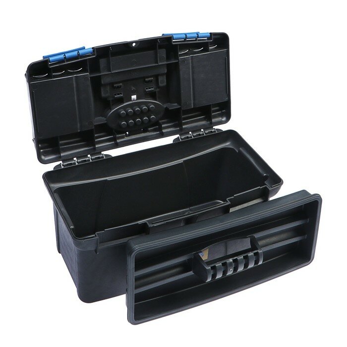 Ящик для инструмента тундра, 13", 320 х 175 х 160 мм, пластиковый, два органайзера (1шт.) - фотография № 3