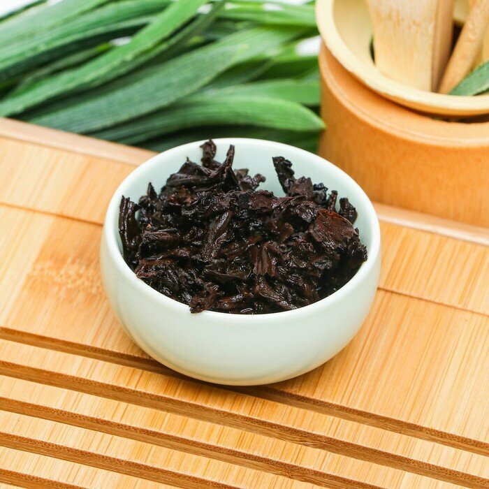 Китайский выдержанный чай "Шу Пуэр Bulang shan", 80 г, 2020 г - фотография № 4