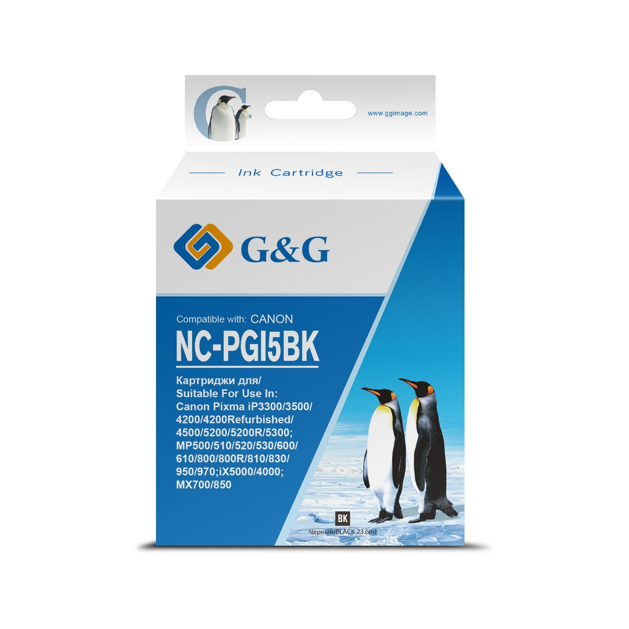 G&G Canon PGI-5BK Black для Canon Pixma 4200 [NP-C-0005 BK]