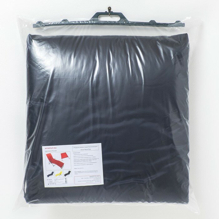Подушка-матрас водоотталкивающ. 195х63х3,5 см, оксфорд 100% пэ, черно-синий, синтетическое волокно - фотография № 6