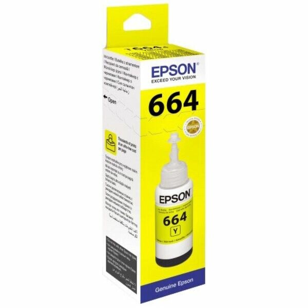 Контейнер с желтыми чернилами C13T66444A для EPSON L210, L120, L132, L355, L222, L110, L366