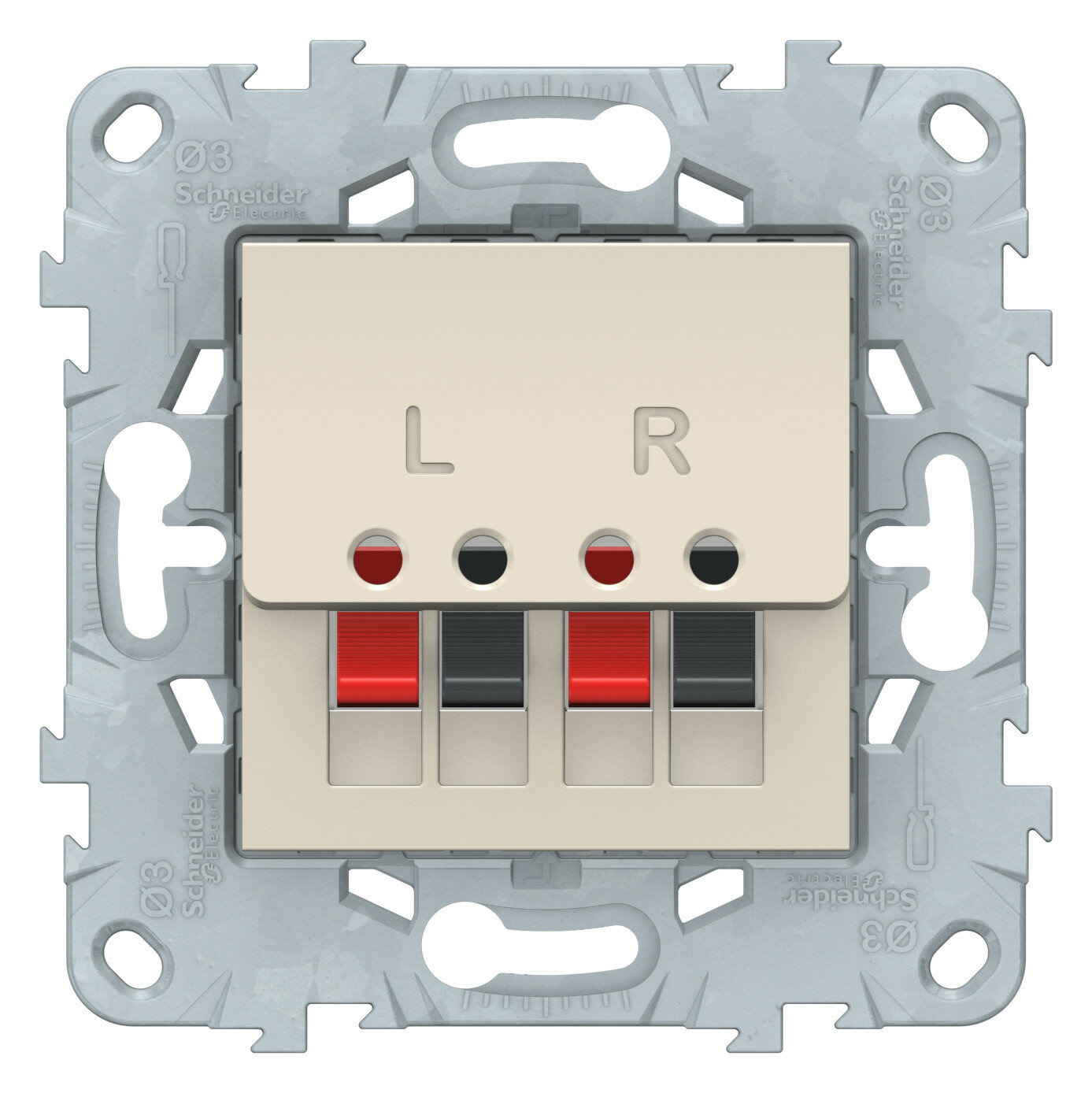 Розетка аудио двойная Unica NEW бежевый механизм встроенный монтаж (Schneider Electric), арт. NU548644
