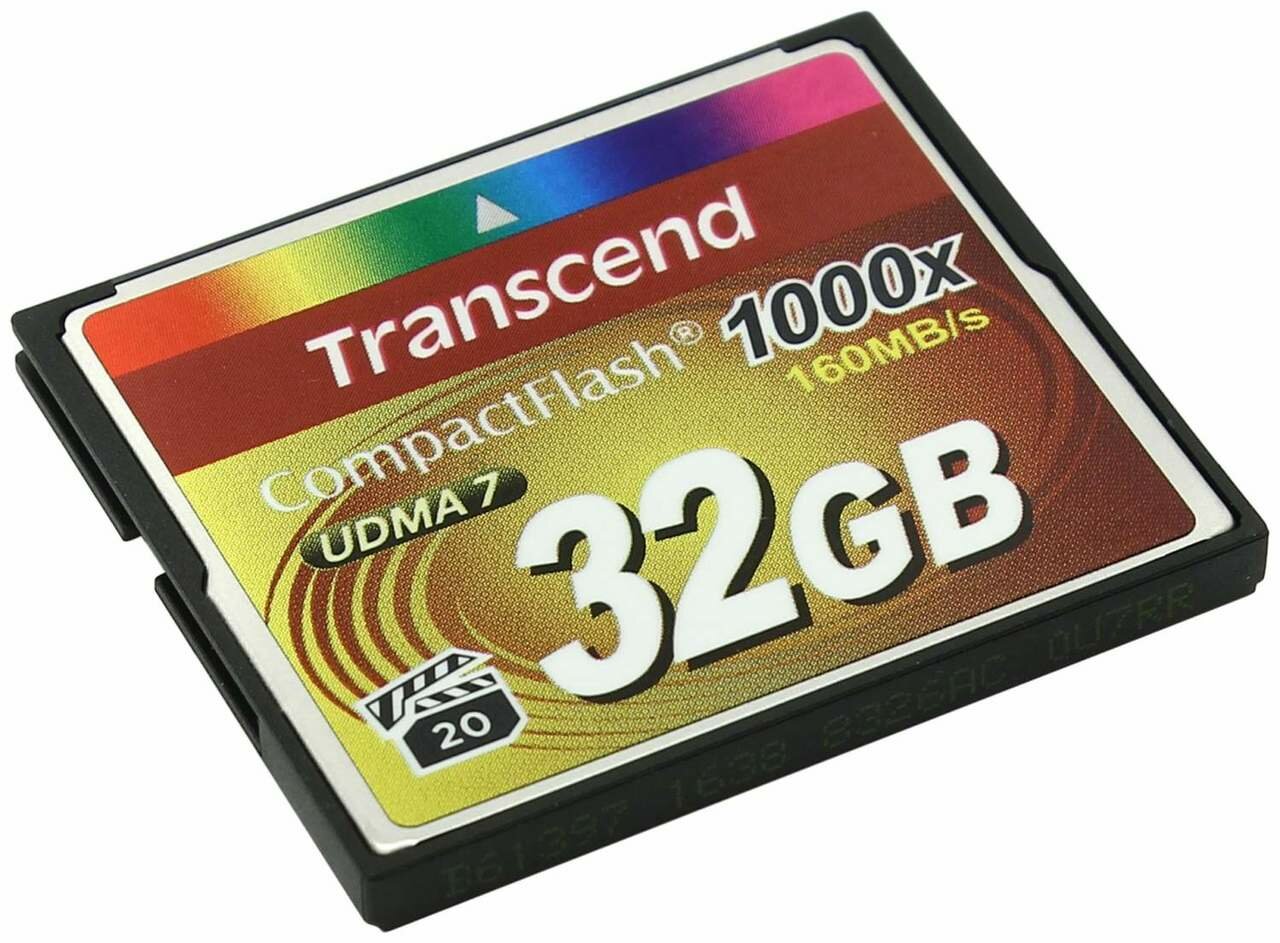 Карта Памяти CF 32Gb Transcend 1000X (160/120 Mb/s)