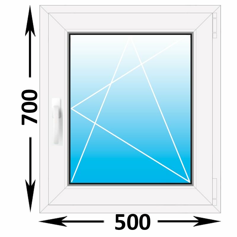 Пластиковое окно Melke одностворчатое 500x700 (ширина Х высота) (500Х700)